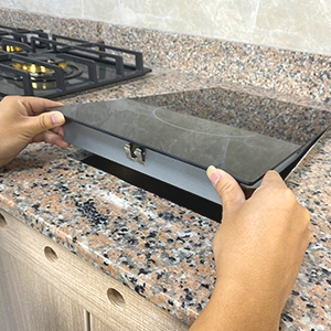 30cm Ceramic Hob 2 Zone, 2 Rings Electric Cooker, Domino Portable Double Electric Hobs Built in a Worktop with 13Amp Plug, 2900W, GTM230TP